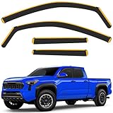 CXZHAZD Shatterproof in-Channel Rain Guards for Toyota Tacoma 2024-2026 Double Cab, Clip-on Window Deflectors Vent Window Visors Rain Sun Wind Guards Shade Deflectors, 4 pcs