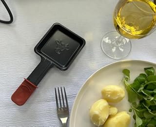 LTTLE BALANCE 8950 Happy Connect 2-4 Meuuuh…!, Raclette 1 ou 2 personnes, Assemblage en série de 4 appareils possibles, Sans PFAS, Antiadhésif, 320 W, Piment