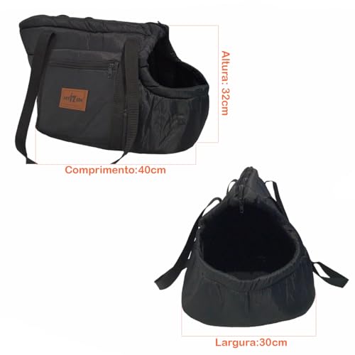 Bolsa Mochila Transporte Pet Preta Cães e Gatos até 4 KG