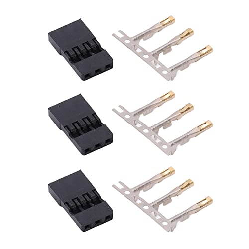 Kit 100 pcs Conector Macho JR, 3 Pines Oro miniatura 4