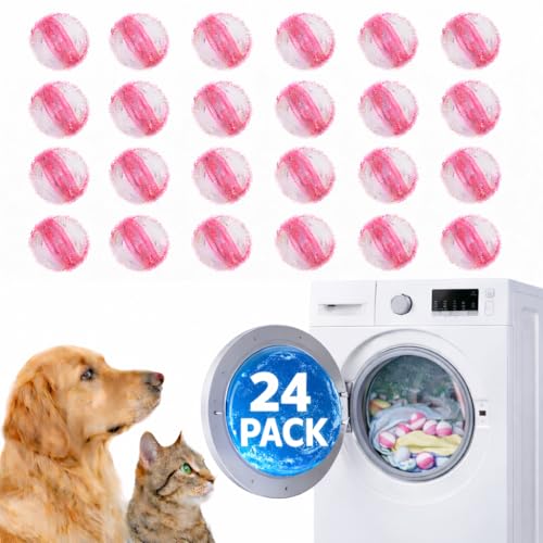 Bolas Atrapa Pelos para Lavadora Pack 24 | Elimina Pelos de Mascotas | Bolas Lavadora Atrapa Pelos Mascota - Pack 24 Unidades | Recoge Pelos Lavadora Mascotas | Eliminador de Pelo Lavadora