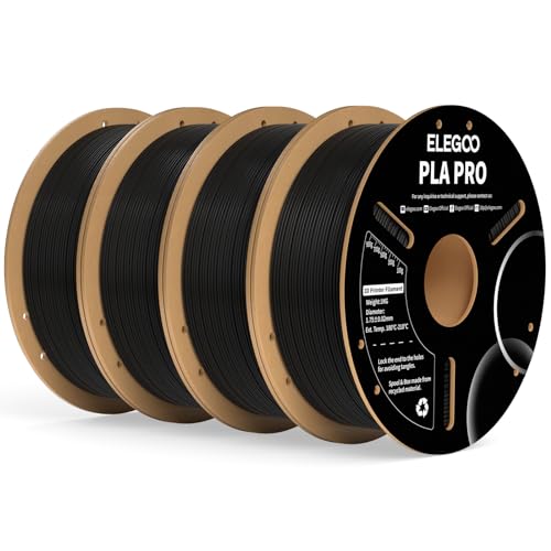 ELEGOO PLA PRO 3D Printer Filament 1.75mm Black 4KG