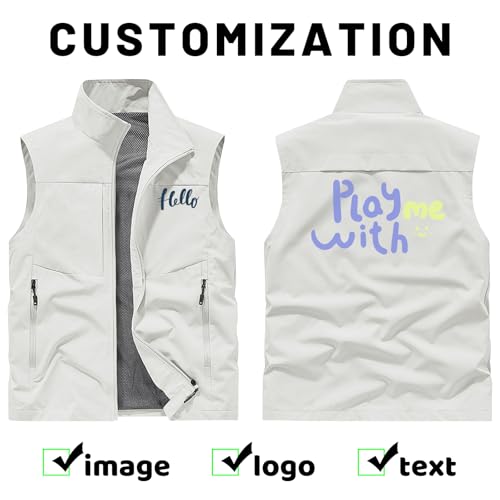 Custom Your Logo Men's Vest Outerwear Lightweight Windproof Mesh-Lined Softshell Sleeveless Jacket2