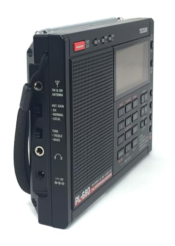 TECSUN PL-680 (黒) FM/LW/MW/SW/AIR エアバンド BCL ラジオ 小型 高性能 短波ラジオ 混信除去機能 高感度 PSEマーク付き100V ACアダプター付属 日本語版説明書 トレンドコストVer.
