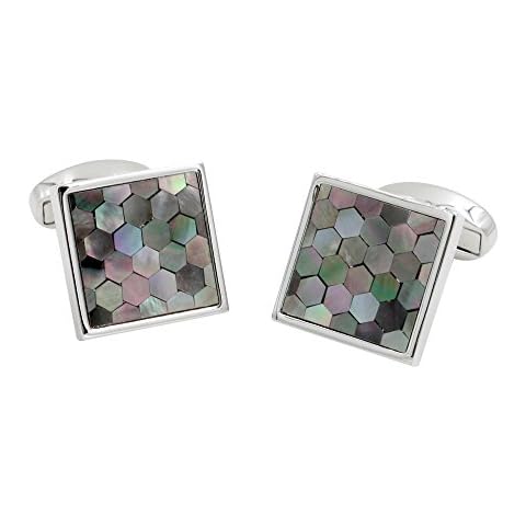 Signature Malachite Grey Cufflinks | 5 Year Warranty | Cufflinks Box Included | Quality Cuff Links | Gift for Men | Groomsmen Gifts Cover