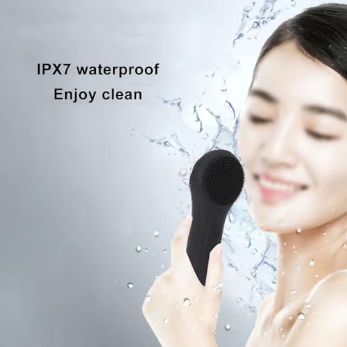 Brosse de nettoyage du visage à vibrations et silicone rechargeable