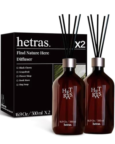 hetras-Premium-Reed-Diffuser-Set-Large-169-fl-oz-Pack-of-2-Essential-Oil-Fragrance-Diffuser-with-Sticks-for-Home-Office-Bathroom-Room-Decor-Hotel-Wood-Scents-Long-Lasting-House-Gift hetras Premium Reed Diffuser Set Large 169 fl oz Pack of 2 Essential Oil Fragrance Diffuser with Sticks for Home Office Bathroom Room Decor Hotel Wood Scents Long Lasting House Gift