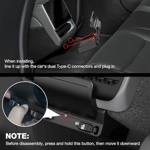 Hub USB rétractable Tesla Model 3 Highland et Model Y Juniper station d'accueil console centrale