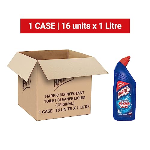 Image of Harpic Toilet Cleaner Liquid Original 1L - Bulk Pack of 16 | Professional Janitorial and Sanitation Solution