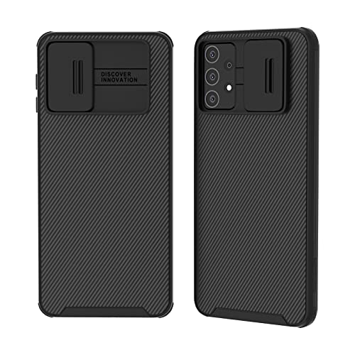 XTCASE Funda para Samsung Galaxy A53 5G, Protección de la cámara Carcasa Cubierta de cámara Deslizante Ultra Delgado Rígida PC Anti-Choque Anti-arañazos Proteger Caso, Negro Cover