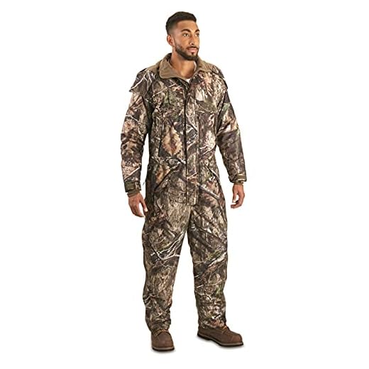 Guide Gear Men's Guide Dry Waterproof Insulated Hunting Coveralls, Mossy Oak Break-Up Country, XL