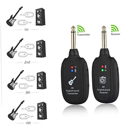 PRO Draadloos Gitaarsysteem UHF Draadloze Gitaar Audio Zender Ontvanger Zwart 20Hz-20kHz voor Elektrische Gitaar Bass… - Image 5