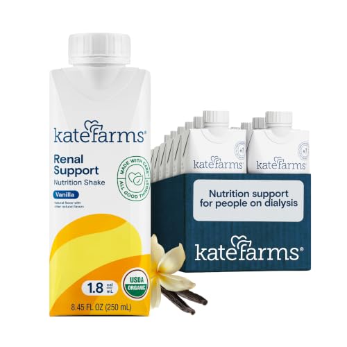 KATE FARMS 1.8 Renal Support Shake, Vanilla, 20g Protein, 12 Pack