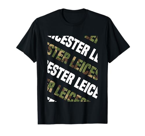 Leicester Patrón De Camuflaje Verde Camiseta