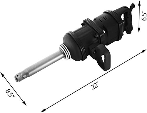 Mophorn 1 Inch Heavy Duty Pneumatic Impact Wrench 4800 Nm (3543Ft.lbs) Air Impact Wrench With 8Inch Extended Anvil Impact Wrench Gun #TOP1