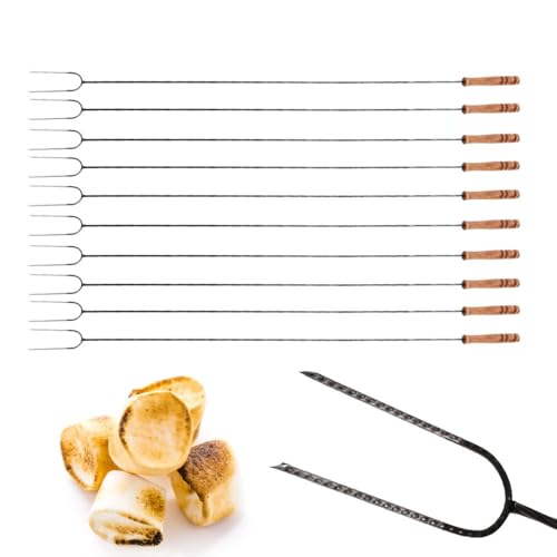 GarPet Grillspieß Lagerfeuer 100cm lang 10 Stück im Set Lagerfeuerspieße Wurstspieße extra langer BBQ Spieß für Feuerschale Holzgriff Grillgut Brot Marshmallows GarPet Grillspieß Lagerfeuer 100cm lang 10 Stück im Set Lagerfeuerspieße Wurstspieße extra langer BBQ Spieß für Feuerschale Holzgriff Grillgut Brot Marshmallows