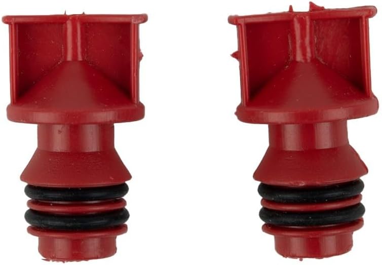 2 Pack Air Compressor Oil Breather Cap Red Plastic Male Thread 17mm 0.66 Inch Replacement Parts for Air Compressor Oil Accessory