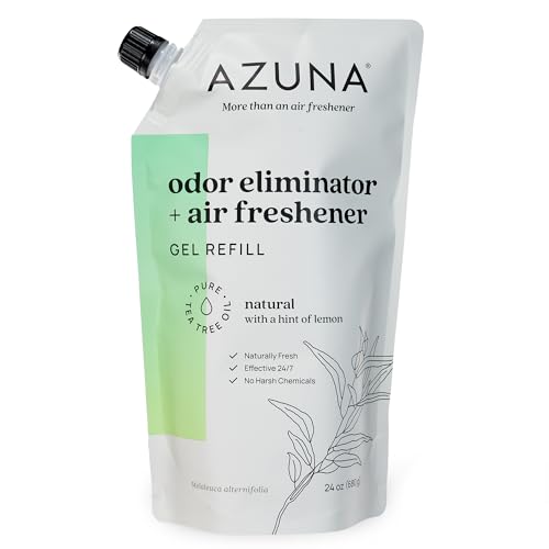 Azuna All-Natural Odor Remover Gel Refill Pouch | Air Purifier with Tea Tree Oil | Plant-Based &...