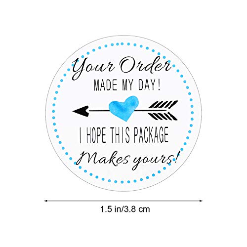 image for Zonon 500 Pieces Your Order Made My Day Stickers Decorative Business S