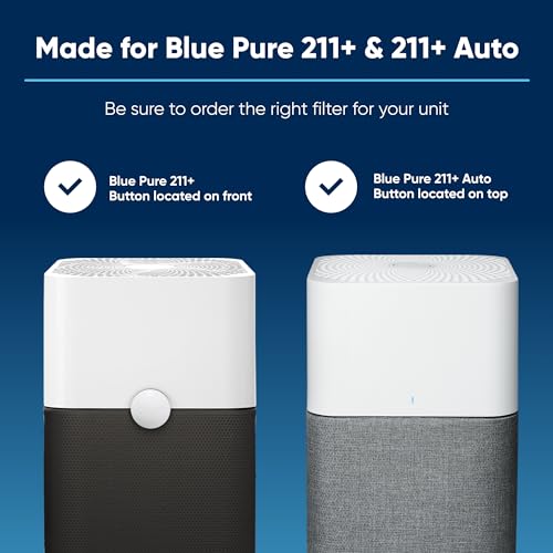 BLUEAIR Blue Pure 211+ Series AllergenBlock Filter, Genuine Replacement for Allergies, Pet Dander, Pollen, Dust - Fits 211+ and 211+ Auto, 3.3" x 20.8" x 12.3"