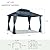 SEVOBAL 10 x 12 ft Hardtop Gazebo, Outdoor Aluminum Frame Double Roof Canopy, Sturdy Hardtop Galvanized Iron Garden Tent with Curtains & Netting for Garden, Patio, Lawns, Grey