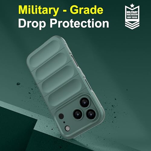 Image of Zapcase Back Case Cover for iPhone 17 Pro | Compatible for iPhone 17 Pro Back Cover | Liquid Silicon Magic Case with Camera Protection | Dark Green