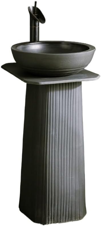 Bathroom Countertop Vessel Sink Pedestal Sink Outdoor Floor-standing Wash Basin Garden Pedestal Sink Vanity