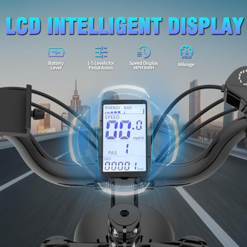 YVY C20 Electric Bike, 90 Miles Max Range, 48V 20Ah Removable Battery, 90Nm Motor, 7 Speed Ebike, 20" Fat Tire Dirt Bike, Full Suspension, Hydraulic Dual Disc, LCD Display - Image 7