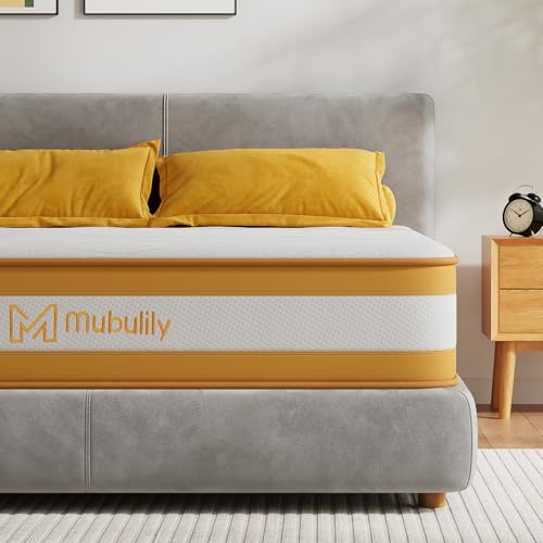 Double Mattresses 10 Inch Hybrid Memory Foam Mattress 4FT6, 7 Zon...