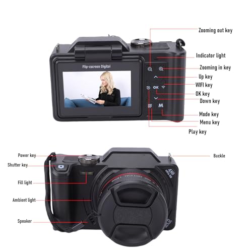 Cámara Digital EBTOOLS 4K 64MP Pantalla 3 Pulgadas Ajustable miniatura 4