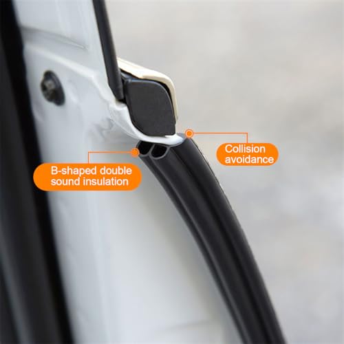 Image of Osilly Car Door Rubber Seal Strip, 32.8Ft Self Adhesive Weather Stripping Automotive Edge Trim, Weatherstrip Soundproof Vehicle Tailgate Window Sealing Cover, Universal for SUV RV Truck (Black)