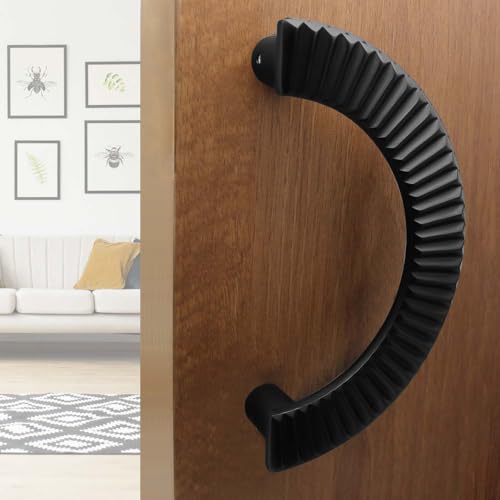 Image of VOLO Main Door D Handle /Door Handles for Main Door /Glass Door Handle /Pull Handles, for Home /Office /Hotels(Model- S-618, 160MM) (Pack of 1 Set) (Black)