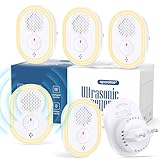 Mückenlampe, Insektenvernichter Elektrischer, 6 Stück Mückenschutz UV Mosquito Killer Ultraschall Schädlingsbekämpfer, Ultraschall für Mäuse Pest Control Repeller für Mücken,Kakerlaken,Motte,Ratten
