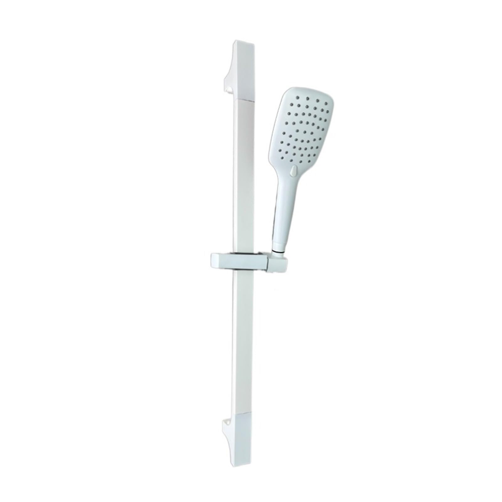 Juego de barra deslizante de acero inoxidable para baño con ducha de mano ABS de 3 funciones con salida de conector de latón, metal negro, gris, blanco, 1,5 m Hos (color: negro con salida) Beauty