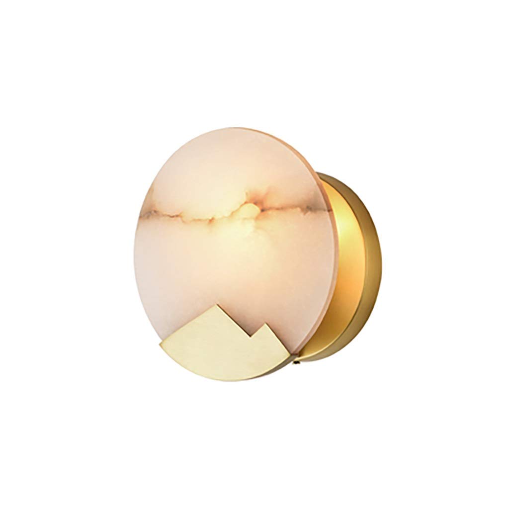 Lampe de couloir en cuir et marbre pour ambiance douce
