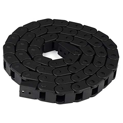 TUZUK Plastic Flexible Nested Semi Colsed Cable Drag Chain 10mm x 15mm Wire Cable Carrier Twist Chains for 3D Printer Parts CNC 3D Mini Electrical Machines Router Mill, 1M Cover