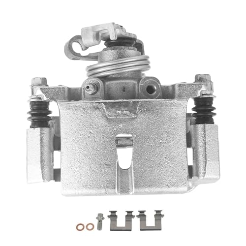Image of Detroit Axle - Rear Right Brake Caliper w /Bracket Replacement for 2005-2009 Chevy Uplander Buick Terraza Pontiac Montana Saturn Relay