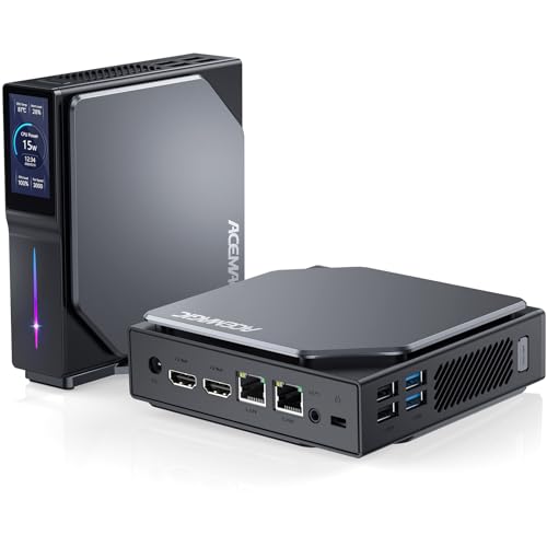 ACEMAGIC Mini PC S1,lnteΙ 12th Gen Alder Lake N95(Up to 3.4GHz) Mini Desktop Computers,16GB DDR4 RAM 512GB M.2 SSD，WiFi5/BT4.2 for Home/Office