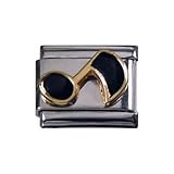 preiswert Italian Charms Module Note schwarz groß modul by Kult-Schmuck!