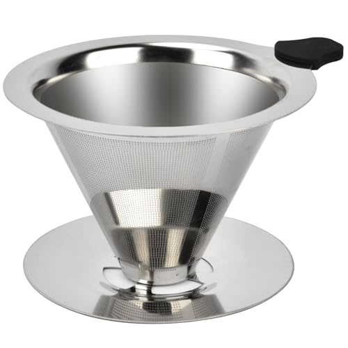 Comparison: Best Metal Coffee Dripper 8 NKOVE Pour Over Coffee Dripper Stainless Steel Reusable Filter Paperless Cone Coffee Maker Dripper for 1-2 Cup