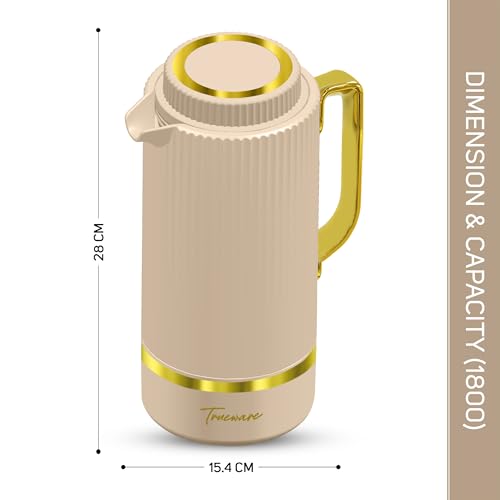 Image of Trueware Marvel 1800 Insulated Flask - 1500 Ml | PU Insulated Inner Stainless Steel Hot & Cold Flask, BPA Free, Leak Proof, Ideal for Tea, Coffee, Water, Hot Beverages