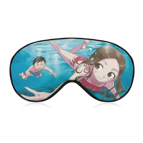 からかい上手の高木さん アイマスク 睡眠用アイマスク 遮光率99.99%以上 目隠し シルク アイピロ 眼罩 睡眠グッズ 快眠 安眠 圧迫感なし 通気性