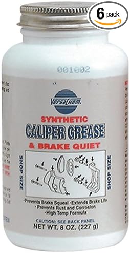 Versachem 26080-6PK Synthetic Caliper Grease - 8 oz. Bottle with Brush, (Pack of 6)