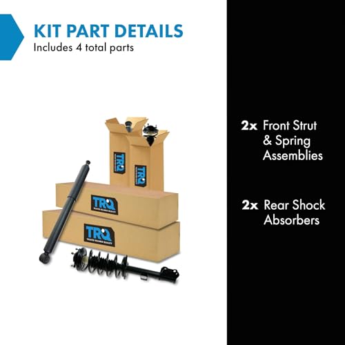 Image of TRQ Front and Rear Complete Strut Assembly & Shock Absorber Kit Complete Strut & Coil Spring Assembly Compatible with 2001-2007 Ford Escape 2001-2006 Mazda Tribute 2005-2007 Mercury Mariner