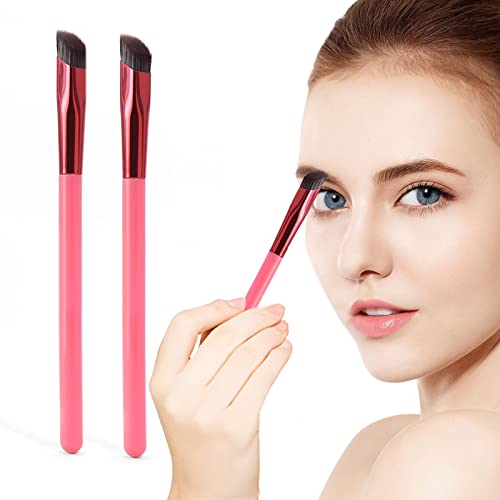 2Pack Eyebrow Brush Multi Function Eyebrow Brush, Three-dimensional Concealer Makeup Brush Angled Eyebrow Hairline Brush