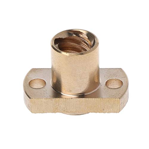 Lysee 3D Printer Parts & Accessories - T8 nut Pitch 2mm Lead 8mm Brass T8x8mm Flange Lead Screw Nut for CNC Parts Drop Shipping Support