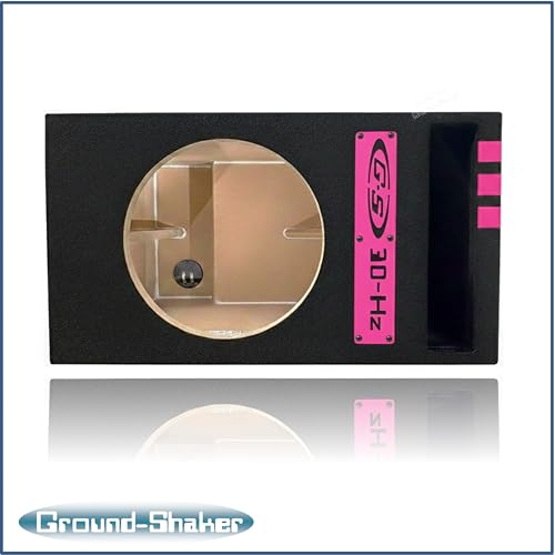 Image of 30HZ Reinforced Competition Single Ported Sub Box Sub Woofer Enclosure Speaker Box Car Audio Subwoofer Ground Shaker Box Ground-Shaker (Caution Pink, 10 inch)