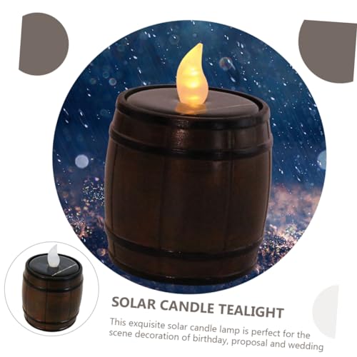 Luz solar tealight para exterior vela de carga solar decorativa para balcones 4