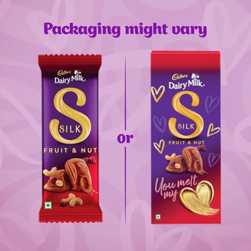 Cadbury Dairy Milk Silk Fruit and Nut Valentine's Gift Pack Chocolate Bar, 129 g