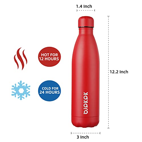 Image of BJPKPK 25 oz Insulated Water Bottle, Stainless Steel Flask, Leak Proof